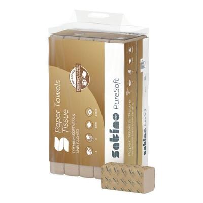 Satino PureSoft Premium Recycling-Papierhandtücher »PureSoft« Z-Falz 4000 Blatt mehrfarbig, 24 cm