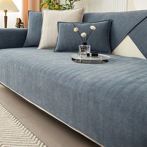 Fischgräten-Chenille-Stoff wasserdicht Antifouling-Sofabezüge - elegantes und langlebiges Design - schützt vor Verschüttetem, Flecken und Kratzern Image