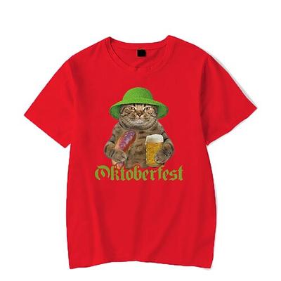 Bier Cosplay Kostüm T-Shirt-Ärmel Bedruckt Klassisch Streetstyle Für Paar Herren Damen Erwachsene Karneval Oktoberfestbier Heißprägen Party Casual Image