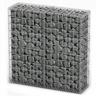 Panier de gabion Mur en gabion Clôture de gabion avec couvercle Fil galvanisé 100 x 100 x 30 cm