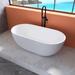 Tubcraft Oval Stone Resin Solid Surface Freestanding Soaking Bathtub