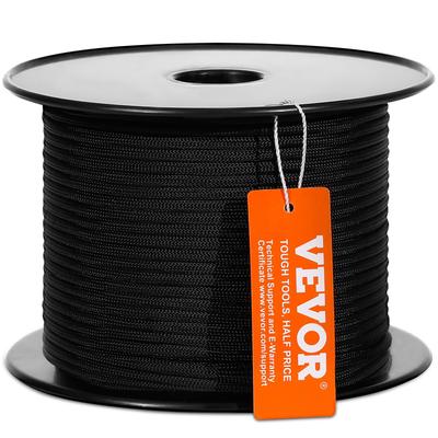 VEVOR Braided Nylon Cord, 3/16 inch by 250 feet,for Outdoor, Tree Work, Hiking, Swinging, and Rescue Operations - 3/16inch 250ft
