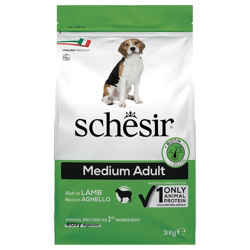 3kg Schesir Dog Medium Adult mit Lamm Hundefutter trocken