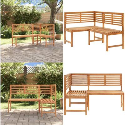 Vidaxl - Garten-Eckbank 140 cm Massivholz Akazie - Holz Bank - Gartenbank - Eckbank - Outdoor Image