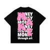 Vintage Harajuku rosa Brief druck Kurzarm T-Shirt Frauen y2k lose Gothic Streetwear O-Neck Baumwolle Top T-Shirt
