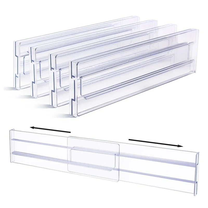 Verstellbare 3.2 "Schubladen teiler Organizer erweiterbar von 12,2-21.4" Küchen raum Schubladen ablage, Kunststoff Schubladen Separatoren
