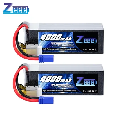 2 stücke Zeee 6S 4000 mAh FPV Drone Batterie 22,2 V 100C Lipo Batterie EC5 Stecker für RC Racing hobby Flugzeug Hubschrauber RC Modell Teile