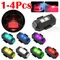 1-4Pcs luci moto USB LED Anti-collisione spia per moto Scooter auto RC 7 colori luce di svolta