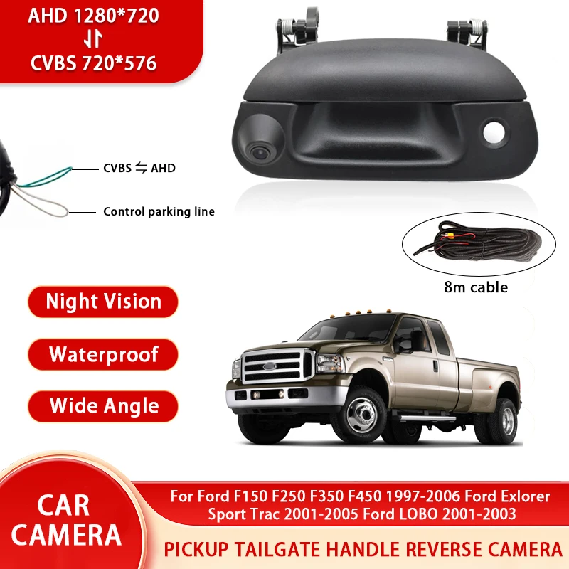 AHD Heckklappengriff Rückfahrkamera für Ford F150 F250 F350 F450 1997–2006 Ford Exlorer Sport Trac 2001–2005 Ford LOBO 2001–2003 Image