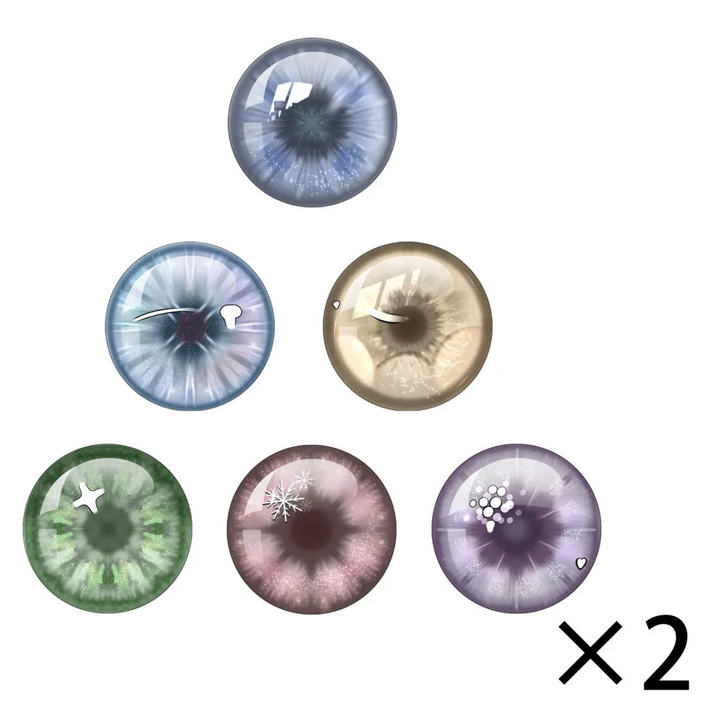 Blythe poupée élèves yeux dôme verre rond 14mm Super mince verre oeil bricolage artisanat globes oculaires fabrication de bijoux accessoires yeux en verre