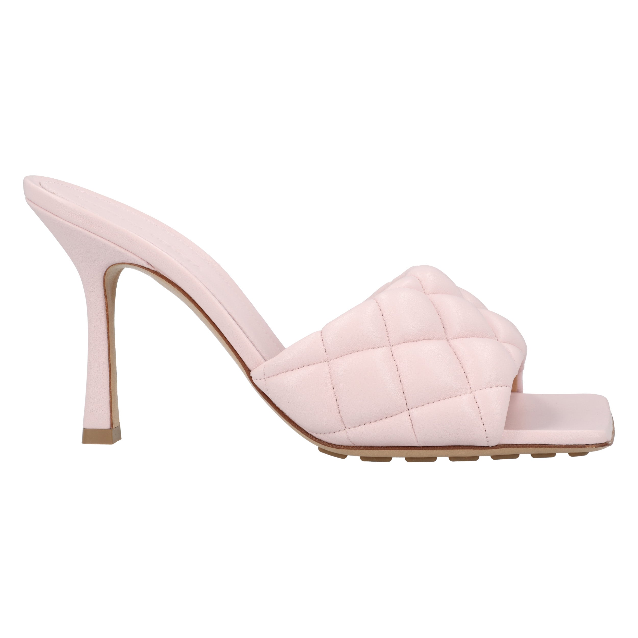 Bottega Veneta Womens Padded Mule Pink Lamb Leather - Size UK 3 | Bottega Veneta Sale | Discount Designer Brands