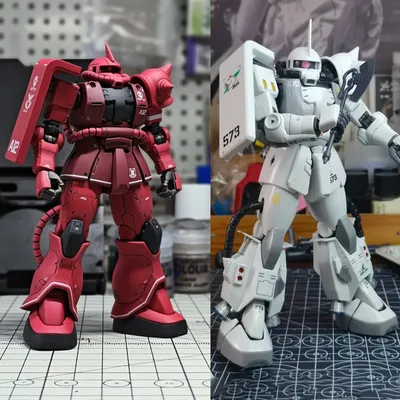 Hg 1/144 Mc-06c-6 R6 Zaku 2 The Base Limited Ver Painting Color Assembly Model Kit Collection Action