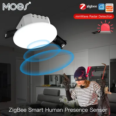 Tuya Smart ZigBee / WiFi Human Presence Detector Radar Detection Sensor Photometric 2 in 1 Function