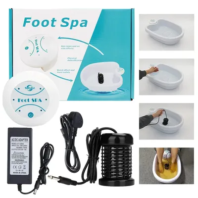 Electric Foot Detox Hydrotherapy Machine Ion Cleaning Foot Bath Massage Vibrat Care Array Relieve