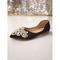 Damen Flache Schuhe Bling-Bling-Schuhe Glitzer Kristall Pailletten Juwelen Party Flacher Absatz Spitze Zehe Modisch Spitze Halbschuhe Schwarz Beige