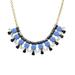 J. Crew Jewelry | J. Crew Blue & White Statement Necklace Gold Tone Elegant Evening Going Out | Color: Blue/Gold/White | Size: Os