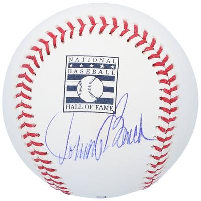 Johnny Bench Cincinnati Reds signierter Baseball mit Hall of Fame-Logo Image
