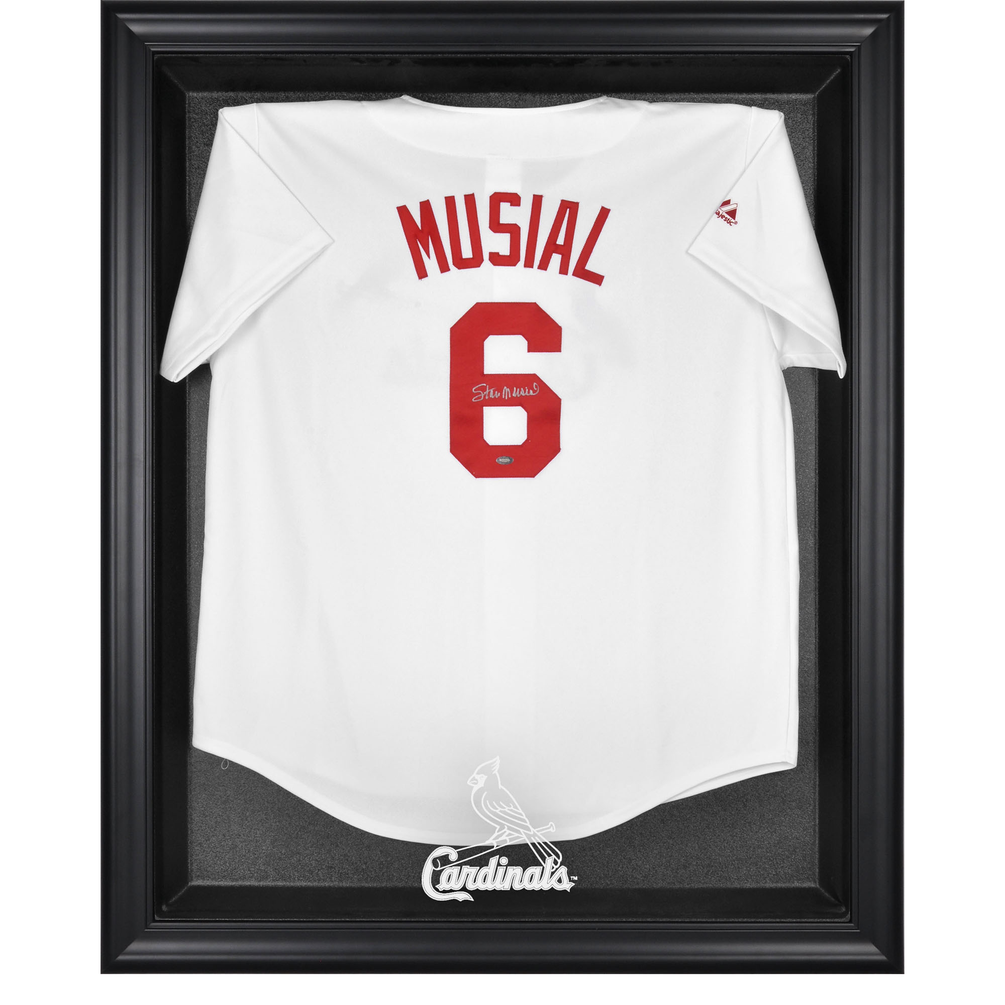 St. Louis Cardinals – Vitrine mit Logo-Trikot in Schwarz mit Rahmen Image