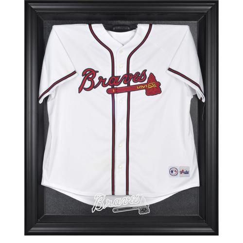 Vitrine mit Logo-Trikot der Atlanta Braves in schwarzem Rahmen