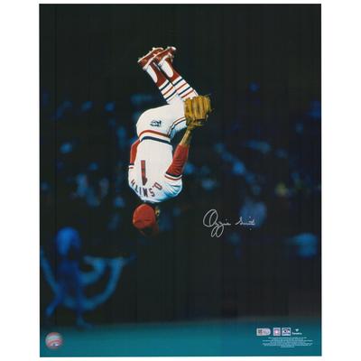 Ozzie Smith, St. Louis Cardinals, signiertes 16 x 20 Zoll großes Flip-Foto Image