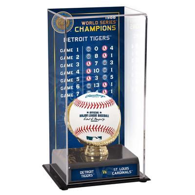 Sublimierte Vitrine mit Bild der Serienliste der Detroit Tigers-Weltmeister von 1968 Image