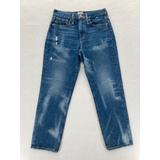 J. Crew Jeans | J.Crew Slouchy Boyfriend Jeans Women's 25 Straight Leg Blue Denim Distressed | Color: Blue | Size: 25