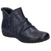 Schlupfboots JOSEF SEIBEL "Naly 41", Damen, Gr. 41, blau (dunkelblau), Leder, klassisch, Schuhe, Stiefelette, Komfortschuh mit gerafftem Schaft