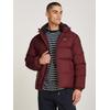 Steppjacke TOMMY JEANS "TJM ESSENTIAL DOWN JACKET EXT", Herren, Gr. XL, rot (deep rouge), Web, Obermaterial: 100% Polyester, casual, Langarm, Jacken
