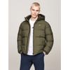 Steppjacke TOMMY JEANS PLUS "TJM ESSENTIAL DOWN JACKET EXT", Herren, Gr. XXL, grün (fatigue grün), Web, Obermaterial: 100% Polyester, casual, Langarm elastischer Bund, Jacken, Große Größen