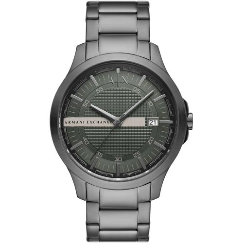 Quarzuhr ARMANI EXCHANGE Armbanduhren grau (anthrazit) Herren Armbanduhr, Herrenuhr, Edelstahlarmband, analog, Tag