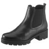 Chelseaboots GABOR, Damen, Gr. 36, schwarz, Kalbsleder, unifarben, klassisch, Schuhe, Plateau, Herbstboots, Stiefelette mit angesagter Profilsohle