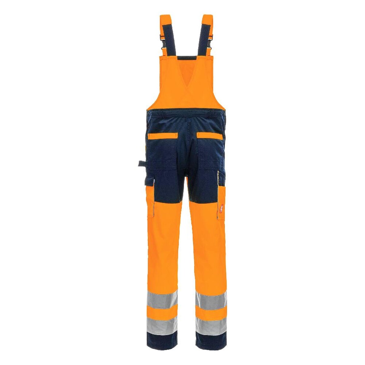 AS Arbeitsschutz Nitras Motion Tex VIZ lange Warnschutz Latzhose | orange | Gr. 66 Image