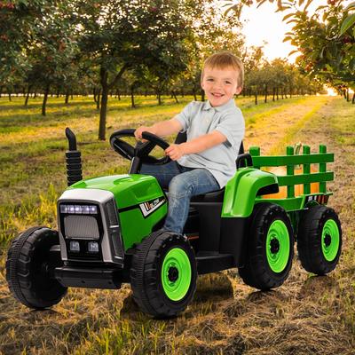 12V 25W Ride on Tractor with Trailer & Remote Control