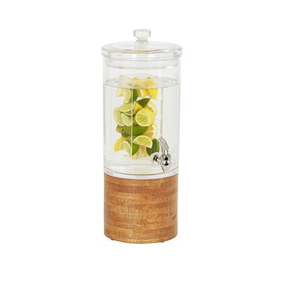 Cal-Mil 4306-1INF-99 1 1/2 gal Beverage Dispenser w/ Infuser - Polycarbonate Container, Rustic Pine Wood Base, Brown