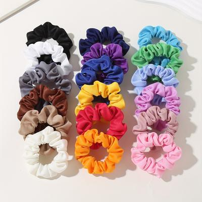 TEMU 18pcs Ladies Waffle Versatile Hair Ties Hair Rope Hair Accessories