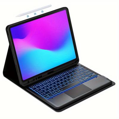 TEMU Micropack For Case With Keyboard - (, 2023) Keyboard With Trackpad 7 Color Backlit, Detachable Wireless Keyboard Compatible For 5th Gen, 4th Gen, 3rd Gen, Black