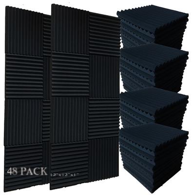 TEMU 48pcs Sound-absorbing Foam Panels, Suitable For Recording Studio, Size: 30*30*2.5cm