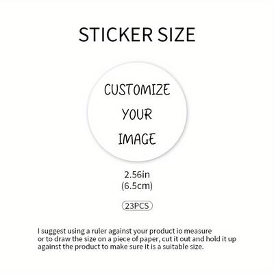 TEMU Custom Waterproof & Sun-resistant Image Stickers - , Weddings, Gifts & Promotions - Ideal For Laptops, Water Bottles & More