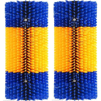 TEMU 2pcs Livestock Brushes, Horse Scratcher Full Massage Brush Kit With Screws, Itching On The Back Of Livestock And Remove Harmful Parasites And Dead Dirt, Suitable For Horse, Cattle, Sheep, Goat