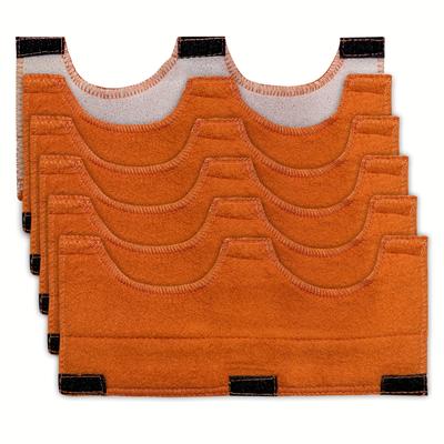 TEMU Justhot 6pcs Orange Cotton Sweat Pads For Helmets - Washable, Foldable & Sweat-resistant