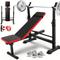 TEMU All In 1 3s Fast Folding Home Gym Equipment Professional Workout Bench Set With Squat Rack, Adjustable & Foldable Upgrade Weight Bench Press Set With Leg Developer, Preacher Pad For Full Body Workout