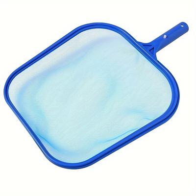 TEMU Swimming Pool Cleaner Supplies/professional Heavy Duty Pool Leaf Rake Fine Mesh Frame Net/swimming Pool Cleaning Leaf Skim Net (blue)