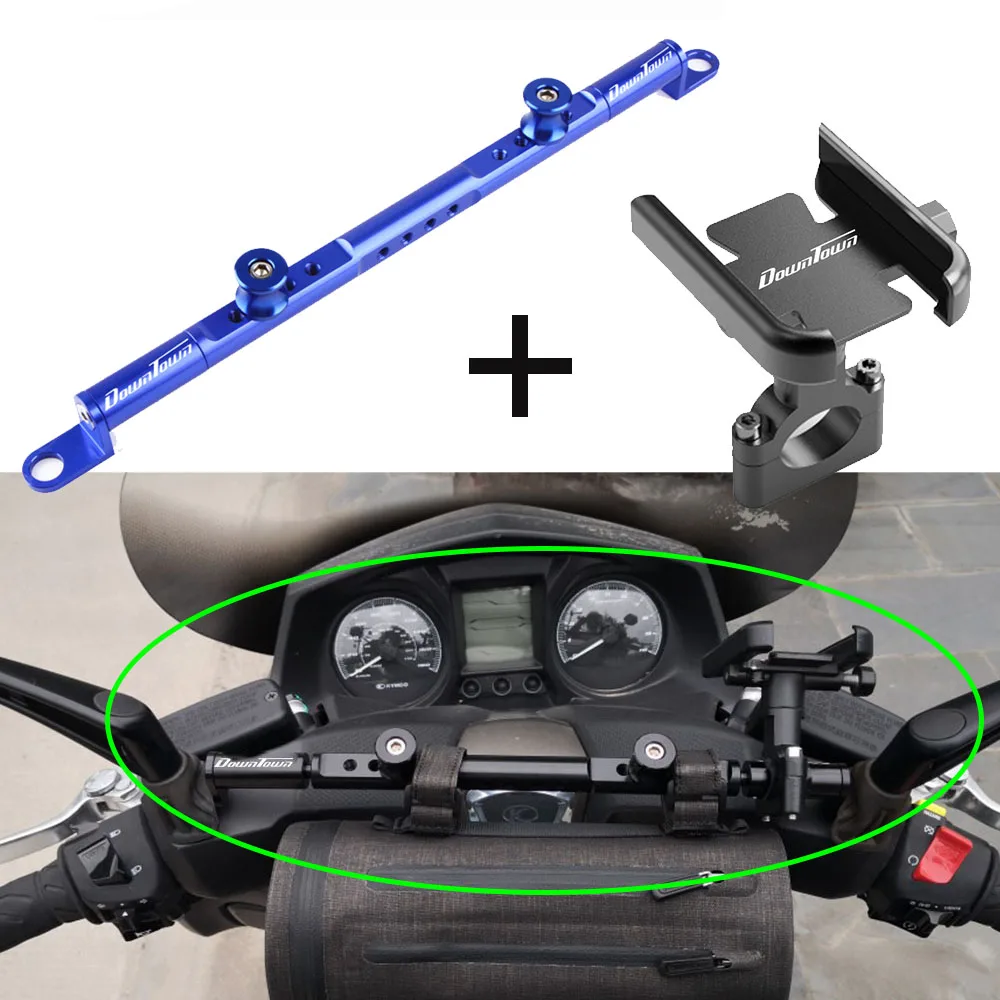 Für kYMCO Downtown 300i 350i K-XCT 300DT 125i 250i Motorrad Zubehör Lenkung Dämpfer Balance Hebel & GPS Navigation Halterung Image