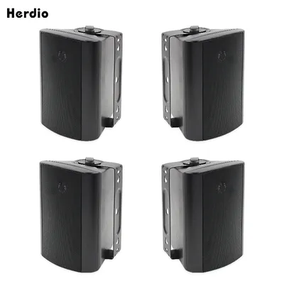 Herdio 2 Paar Bluetooth-Lautsprecher 4 Zoll 200W Wireless Stereo Subwoofer Musik Full Range Audio Bass Lautsprecher für Heimkino