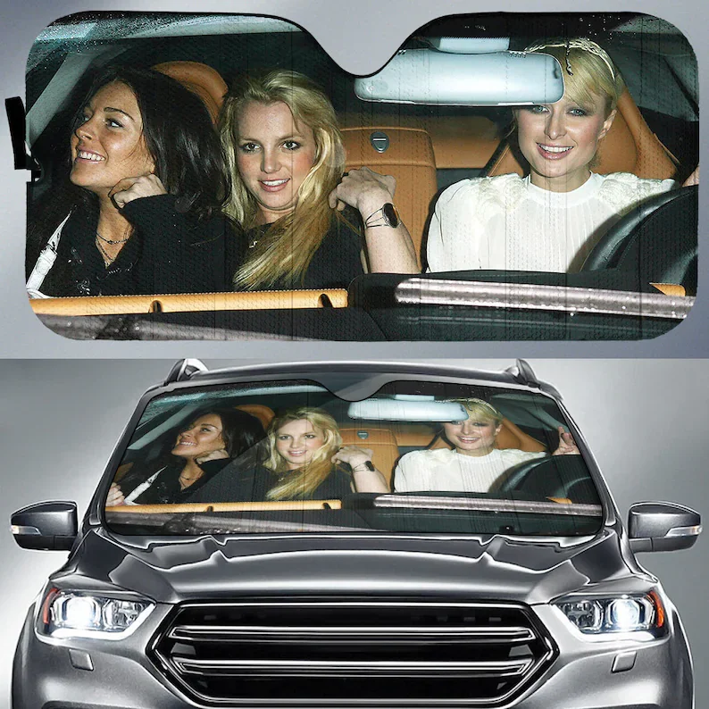 Paris Britney Lindsay Heat Pare-soleil de voiture accessoires automobiles emblématiques années 2000, pare-soleil automatique de voiture, pare-soleil de voiture, pare-brise de voiture, voiture A