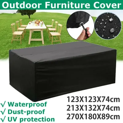 Terrace Patio Furniture Cover Waterproof 210d Furniture Cover, Suitable For Outdoor Sofa Set