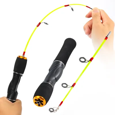 Sougayilang Ultralight Winter Ice Fishing Rod Portable Winter Ice Fishing Rod Spinning Casting Ice Winter Fishing Pole Tackle