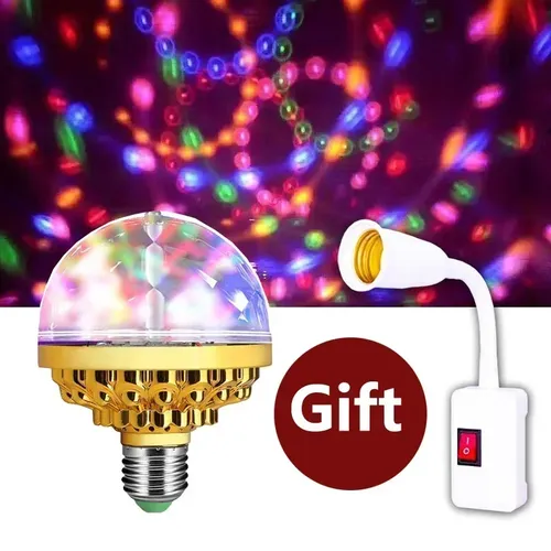 Ampoule boule magique colorée E27 rotative 360, effet de scène automatique, lampe LED, veilleuse pour DJ Disco KTV Dance Party