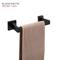 Badezimmer-Accessoires-Set Edelstahl beinhaltet Handtuchhalter/Kleiderhaken/Toilettenpapierhalter/Badezimmer-Turmregal mattschwarz 1oder3oder4tlg