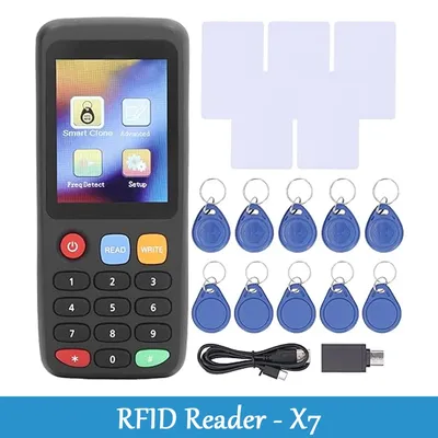 X7 Smart Chip Reader IC ID Clone Copier RFID Token Duplicator 125Khz Tag Writer 13.56Mhz NFC Badge